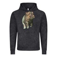 Vintage Black baby hippo Vintage Hoodie - LillyAllenDesigns