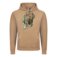 Vintage Coffee baby hippo Vintage Hoodie - LillyAllenDesigns