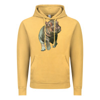 Vintage Mustard baby hippo Vintage Hoodie - LillyAllenDesigns