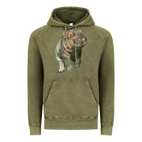 Vintage Olive baby hippo Vintage Hoodie - LillyAllenDesigns