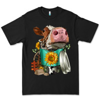 Black Simmental Cow Coffee Cup Premium Tee - FaDigitalArtStudio