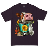 Plum Simmental Cow Coffee Cup Premium Tee - FaDigitalArtStudio