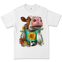 White Simmental Cow Coffee Cup Premium Tee - FaDigitalArtStudio