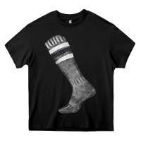 Black black sock fa element Heavy Core Tee - FaDigitalArtStudio
