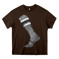 Chocolate Brown black sock fa element Heavy Core Tee - FaDigitalArtStudio