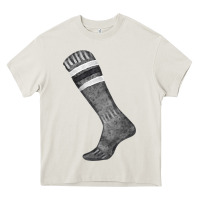 Cream black sock fa element Heavy Core Tee - FaDigitalArtStudio