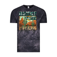 Cloud Black honky tonk highway Vintage Tee - AdoDesignShop