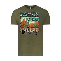 Vintage Olive honky tonk highway Vintage Tee - AdoDesignShop