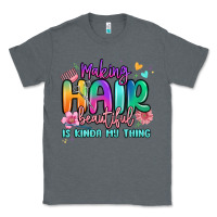 Charcoal Heather making hair beautiful is kinda my thing Classic Tee - MaliasSmallBusiness
