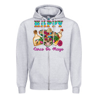 Heather Grey Happy Cinco De Mayo Mexican Skull Tequila Bottle Roses Cactus Zipper Hoodie - Artiststas