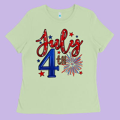 4th Of July Ladies Tee Designed By Neo Western