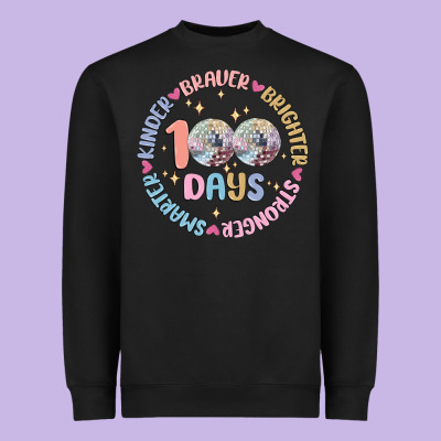 100 Days Of School Heavyweight Sweatshirt Designed By Maliassmallbusiness