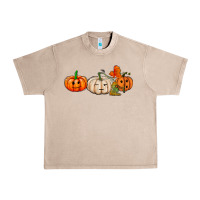 French Oak pumpkins face Urban Heavy Tee - AdoDesignShop