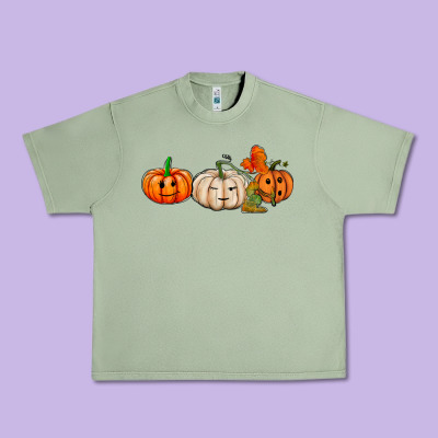 Pumpkins Face Urban Heavy Tee Designed By Adodesignshop