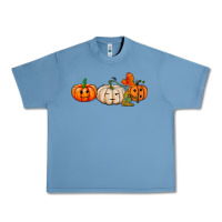 Pebble Blue pumpkins face Urban Heavy Tee - AdoDesignShop
