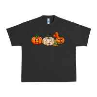 Pigment Black pumpkins face Urban Heavy Tee - AdoDesignShop