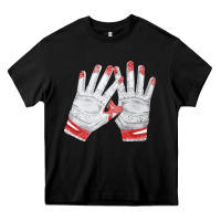 Black batting gloves Heavy Core Tee - FaDigitalArtStudio