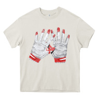 Cream batting gloves Heavy Core Tee - FaDigitalArtStudio