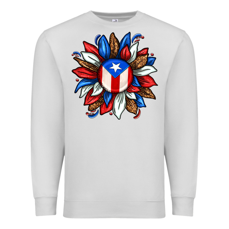 Puerto Rico Sunflower Premium Sweatshirt by texasbilliewilder | Teevron