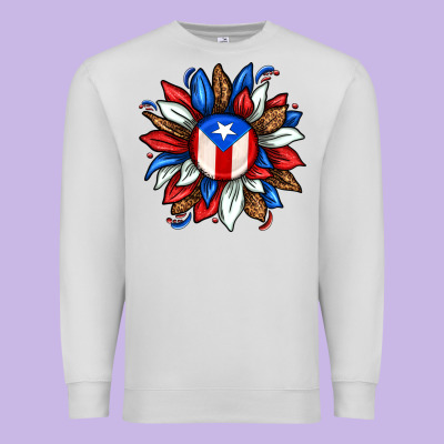 Puerto Rico Sunflower Premium Sweatshirt Designed By Texasbilliewilder