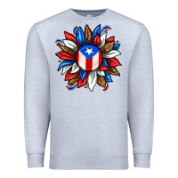 Heather Grey puerto rico sunflower Premium Sweatshirt - texasbilliewilder