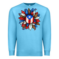 Ocean Blue puerto rico sunflower Premium Sweatshirt - texasbilliewilder