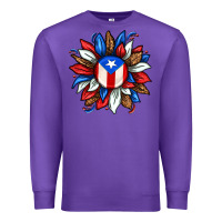 Purple puerto rico sunflower Premium Sweatshirt - texasbilliewilder