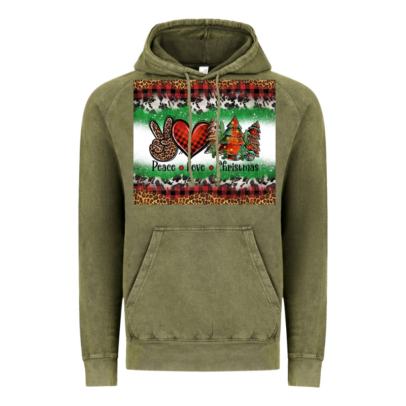 Peace Love Christmas Trees Vintage Hoodie by Jasminsmagicworld | Teevron
