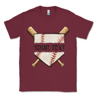 Burgundy preview custom baseball Classic Tee - MaliasSmallBusiness