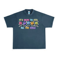 Midnight Navy it's okay to feel all the feels Urban Heavy Tee - MaliasSmallBusiness