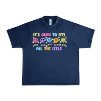Navy it's okay to feel all the feels Urban Heavy Tee - MaliasSmallBusiness