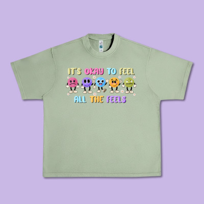 It's Okay To Feel All The Feels Urban Heavy Tee Designed By Maliassmallbusiness