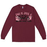 Burgundy this is just a chapter not the whole story Long Sleeve Tee - MaliasSmallBusiness