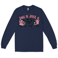 Navy this is just a chapter not the whole story Long Sleeve Tee - MaliasSmallBusiness