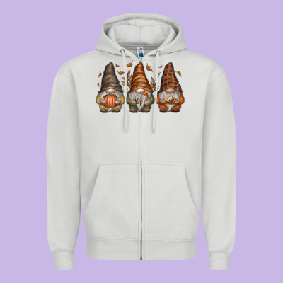Fall Gnomes Zipper Hoodie Designed By Sublimationcraftshop