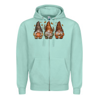 Seafoam fall gnomes Zipper Hoodie - SublimationCraftShop