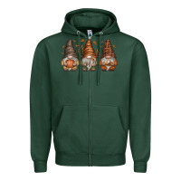 Sports Green fall gnomes Zipper Hoodie - SublimationCraftShop