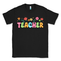 Black custom teacher flowers Classic Tee - JahusDesignShop