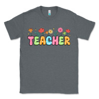 Charcoal Heather custom teacher flowers Classic Tee - JahusDesignShop