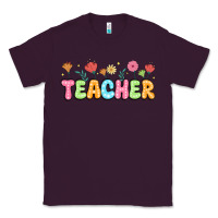 Plum custom teacher flowers Classic Tee - JahusDesignShop