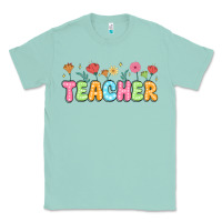 Seafoam custom teacher flowers Classic Tee - JahusDesignShop