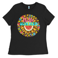 Black hello summer Ladies Tee - JahusDesignShop