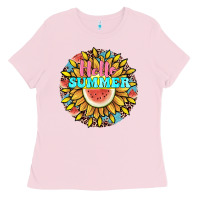 Bubblegum Pink hello summer Ladies Tee - JahusDesignShop
