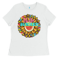 White hello summer Ladies Tee - JahusDesignShop