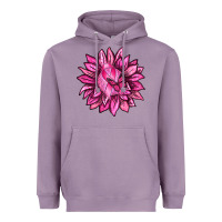Lavender Breast Cancer Sunflower Heavyweight Hoodie - texasbilliewilder