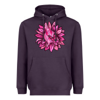 Plum Breast Cancer Sunflower Heavyweight Hoodie - texasbilliewilder