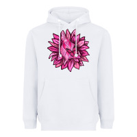 White Breast Cancer Sunflower Heavyweight Hoodie - texasbilliewilder