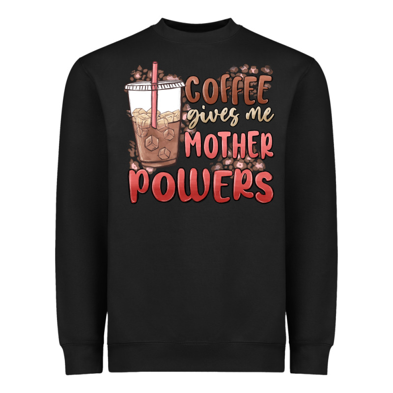 Coffee Gives Me Mother Powers Heavyweight Sweatshirt by MaliasSmallBusiness | Teevron