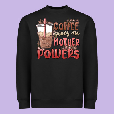 Coffee Gives Me Mother Powers Heavyweight Sweatshirt Designed By Maliassmallbusiness