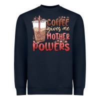 Navy coffee gives me mother powers Heavyweight Sweatshirt - MaliasSmallBusiness